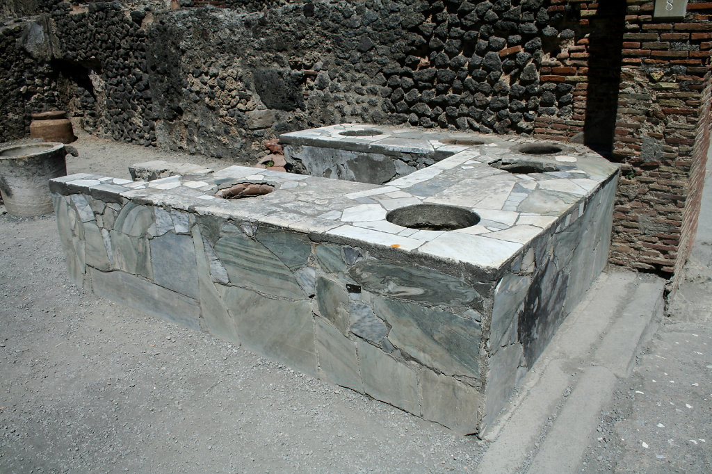 Die Läden im antiken Pompeji
